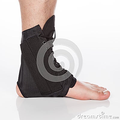 Orthopedic ankle brace Stock Photo