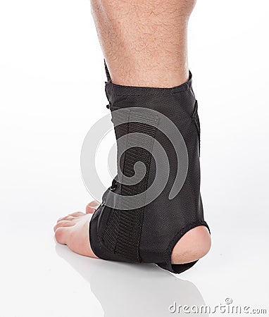 Orthopedic ankle brace Stock Photo