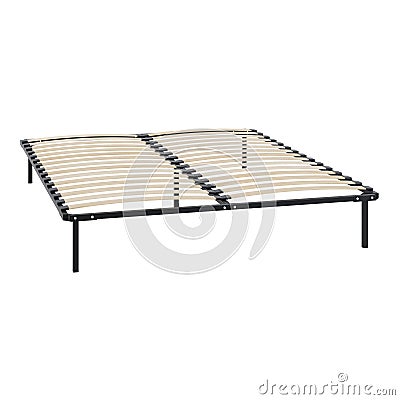 Orthopedic bed base on a white background. Stock Photo