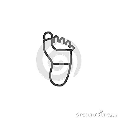 Orthopedic foot brace line icon Vector Illustration