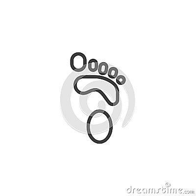 Orthopedic foot print line icon Vector Illustration