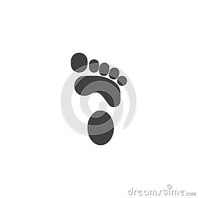 Orthopedic foot print vector icon Vector Illustration