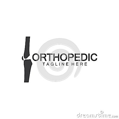 Orthopedic Health Bone Logo vector illustration Design template,Knee Bone Logo designs concept, Health Bone logo symbol icon Vector Illustration