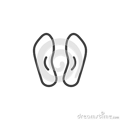 Orthopedic insoles line outline icon Vector Illustration