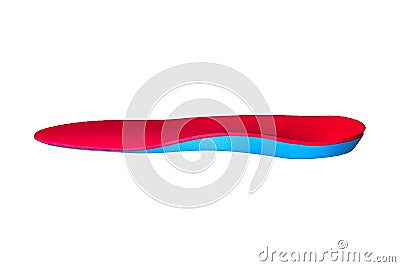 Orthopedic insoles medical two-tone foot correction on a white background Stock Photo