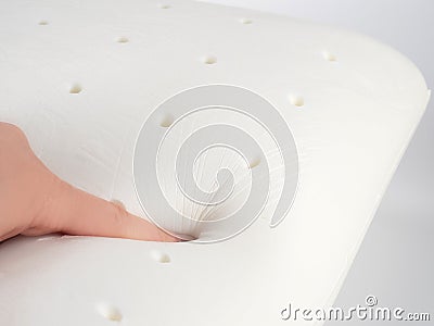 Orthopedic pillow, memory foam. Stock Photo