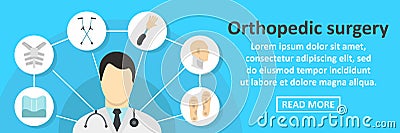 Orthopedic surgery banner horizontal concept Vector Illustration