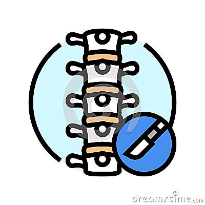 orthopedic surgery color icon vector illustration Vector Illustration