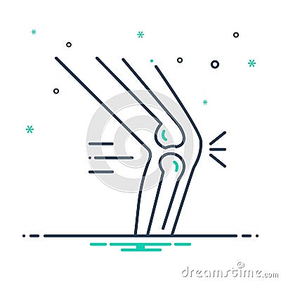 Black mix icon for Orthopedic surgery, orthopedic and surgery Vector Illustration