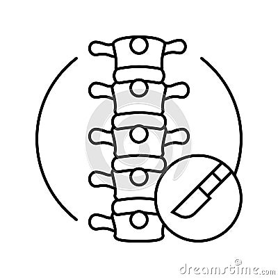 orthopedic surgery line icon vector illustration Cartoon Illustration