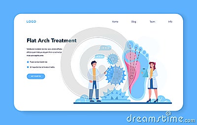 Orthopedics doctor web banner or landing page. Idea of joint Vector Illustration