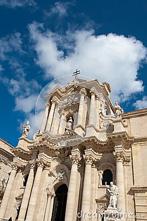 Ortigia main cathredal Stock Photo