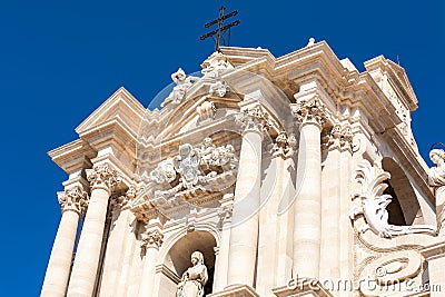 Ortigia main cathredal Editorial Stock Photo