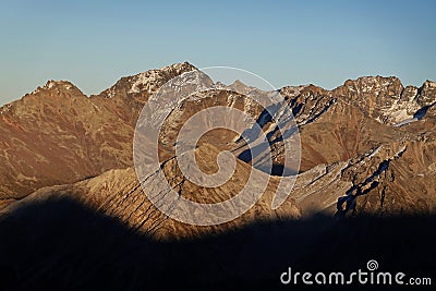 The Ortler Alps near Sulden in a sunny October day. Stock Photo