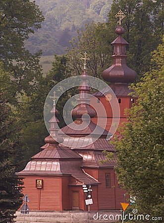 Ortodox church - - poland - wysowawysowa Stock Photo