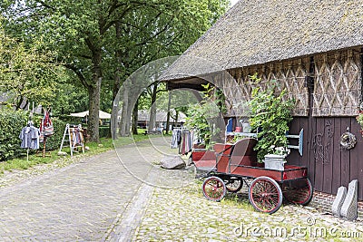 Cityscape museum village Orvelte The Netherlands Editorial Stock Photo