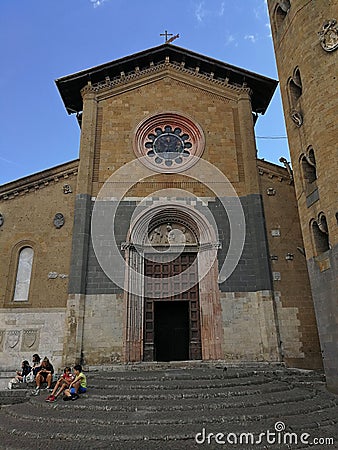 Orvieto - Entrata della Chiesa di Sant`Andrea Editorial Stock Photo