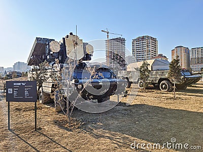 Osa on BAZ-5937m, low-altitude, short-range tactical surface-to-air missile system Editorial Stock Photo