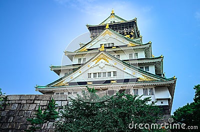 Osaka Castle in Osaka, Japan Stock Photo