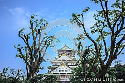 Osaka Castle in Osaka, Japan Stock Photo