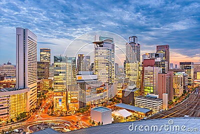 Osaka, Japan Umeda Cityscape Stock Photo