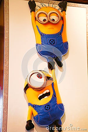 Photo of `HAPPY MINION Wall Art` Editorial Stock Photo