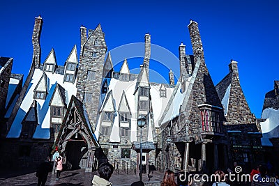 Amazing View to the Hogsmeade Village near Hogwards Castle Editorial Stock Photo
