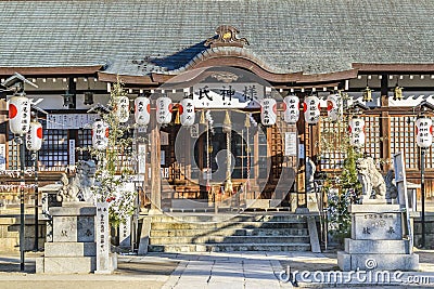 Urban Shintoism Temple, Osaka, Japan Editorial Stock Photo