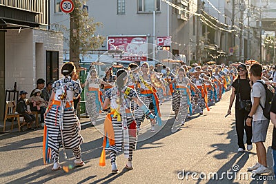 Osaka, Japan - July 25 2023 : Tenjin Matsuri Festival. Editorial Stock Photo