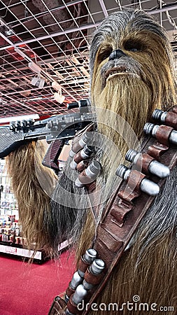 Close up of Chewbacca statue Editorial Stock Photo