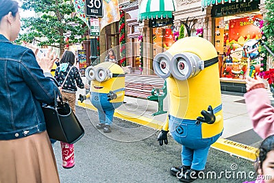 OSAKA, JAPAN - NOV 21 2016: Minion Mascot from Despicable Me in Editorial Stock Photo