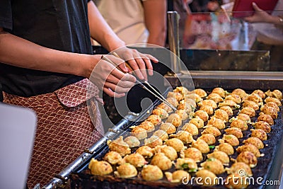 Osaka, Japan Okonomiyaki Stock Photo