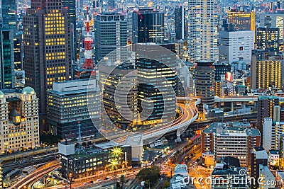 Osaka Skyline Kansai , Japan Stock Photo