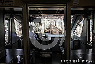 The seethrough osaka subway system, Central Osaka, Nakanoshima Island, Japan, Stock Photo