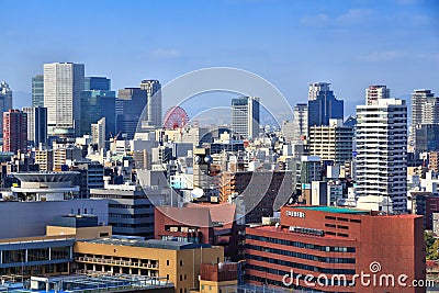 Osaka Umeda skyline in Japan Editorial Stock Photo