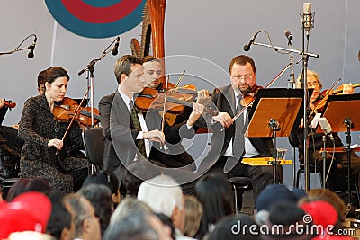 Osasco Orchestra Violins Campos do Jordao Brazil Editorial Stock Photo
