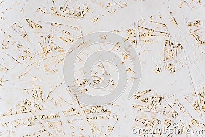 OSB board texture and pressed sandy brown shavings background. Oriented strand board surface texture Stock Photo