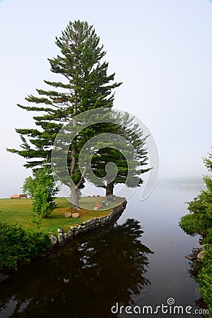 Osborne Point, Lake Pleasant, NY Stock Photo