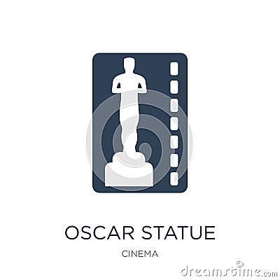 oscar statue icon in trendy design style. oscar statue icon isolated on white background. oscar statue vector icon simple and Vector Illustration