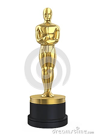 Oscar Statuette Isolated Editorial Stock Photo