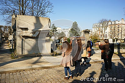 Oscar Wilde Tomb Pere Lachaise Cemetery Paris france Editorial Stock Photo