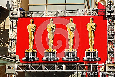 Oscars Banner, Hollywood Editorial Stock Photo