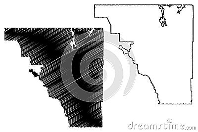 Osceola County, Florida U.S. county, United States of America, USA, U.S., US map vector illustration, scribble sketch Osceola Vector Illustration