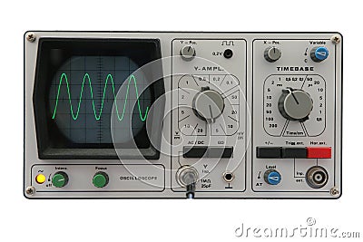 Oscilloscope isolated Stock Photo