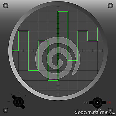 Oscilloscope mode 1 Vector Illustration