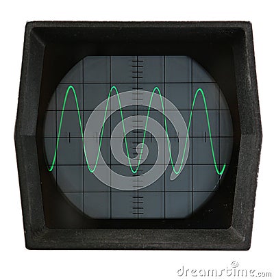 Oscilloscope screen Stock Photo