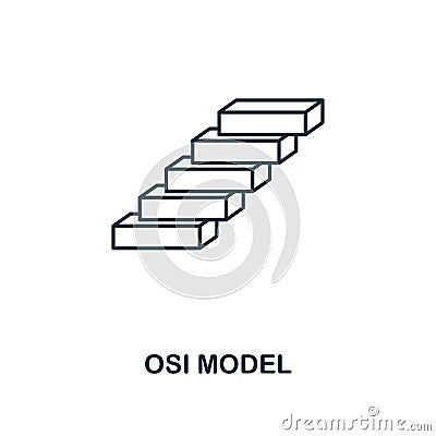 Osi Model icon. Thin line style industry 4.0 icons collection. UI and UX. Pixel perfect osi model icon for web design Vector Illustration