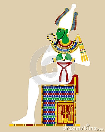 Osiris is the god of ancient Egypt Stock Photo