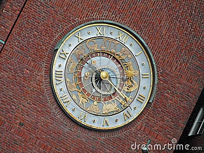 Oslo Astronomic Clock Stock Photo