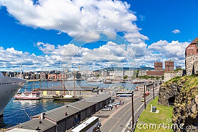 Oslo Harbor, Norway Editorial Stock Photo